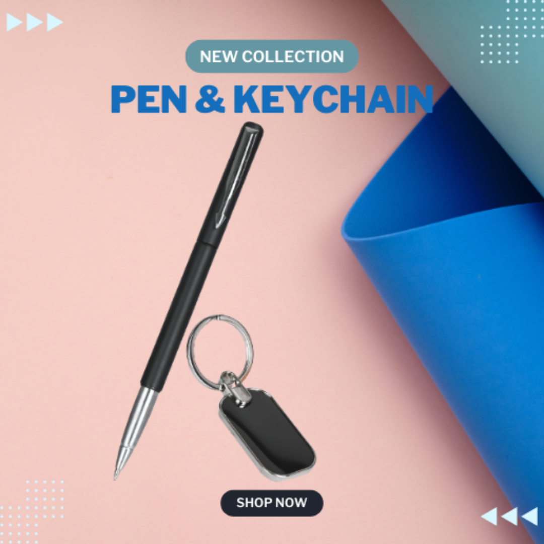Premium pens and keychain sets